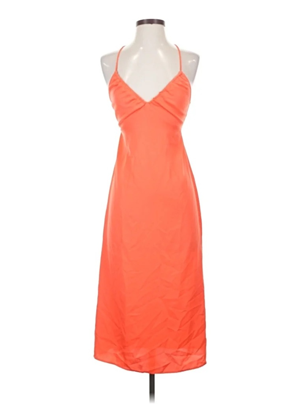 a new day Coral Slip Dress with Spaghetti Straps size M